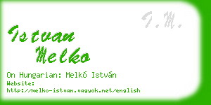 istvan melko business card